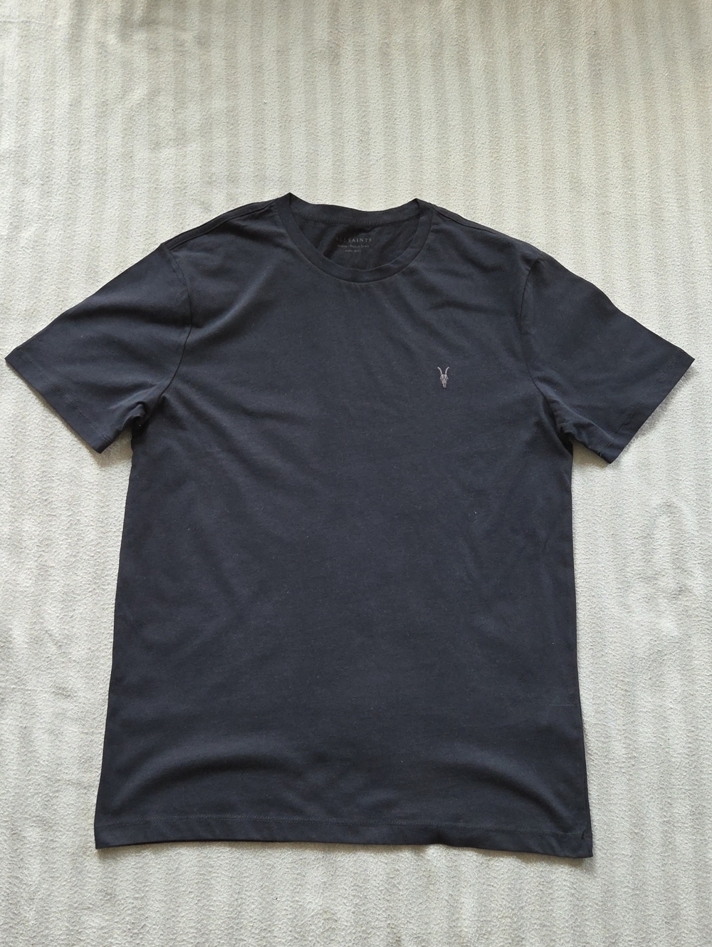 AllSaints Black Crew Neck Logo T-Shirt